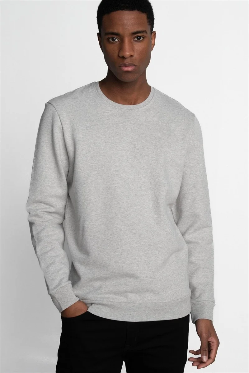 تودورس Cotton Crew Neck Basic Unisex Sweatshirt -