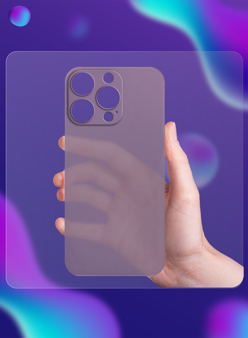 CATANES 3Packs Thin Case for iPhone 16 Pro , Back Cover Sturdy Durable Ultra-Thin Case Drop Protection Cover Clear with Two 3D Screen Protectors - Purple - Image 3