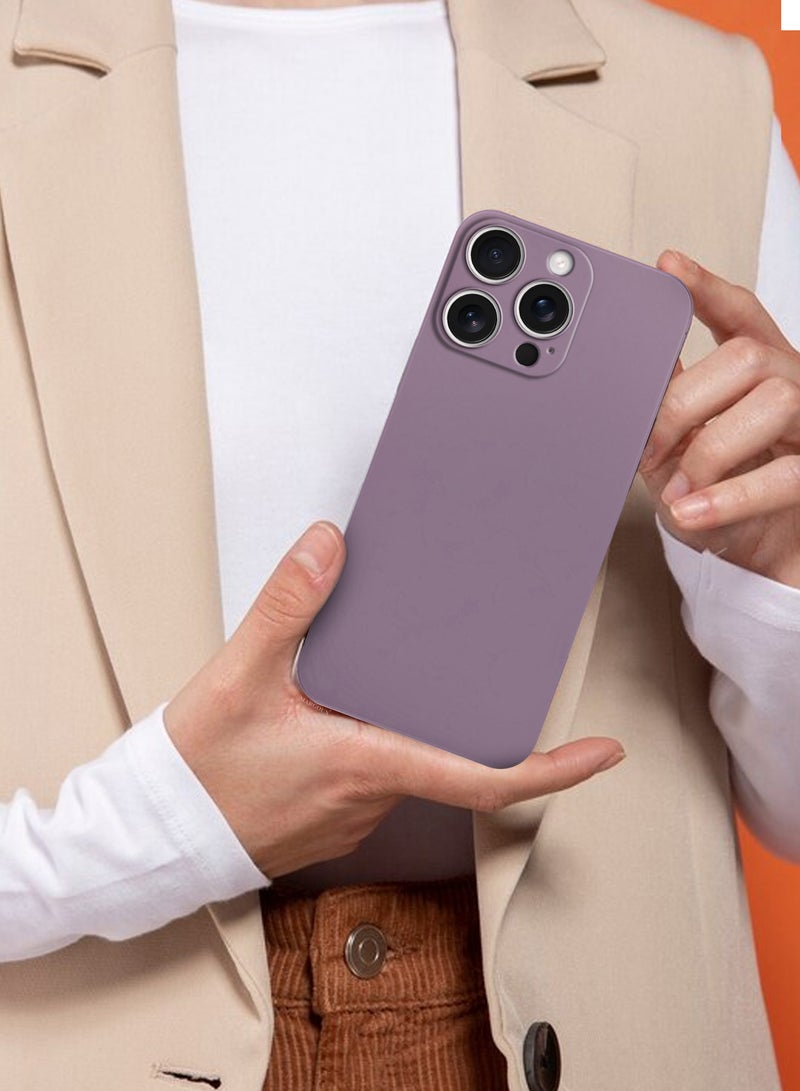 CATANES 3Packs Thin Case for iPhone 16 Pro , Back Cover Sturdy Durable Ultra-Thin Case Drop Protection Cover Clear with Two 3D Screen Protectors - Purple - Image 4