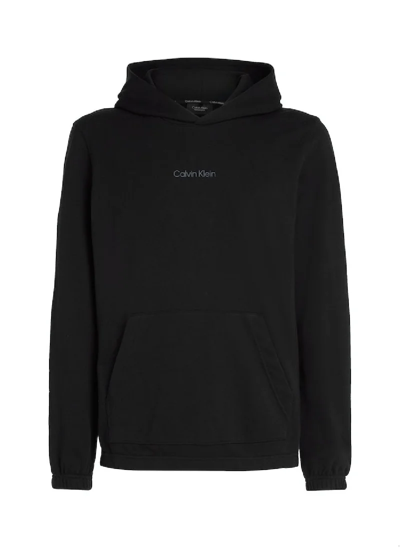 CALVIN KLEIN Calvin Klein Men's Hoody - Long Sleeves - Sportswear - Cotton Sweatshirt, Black