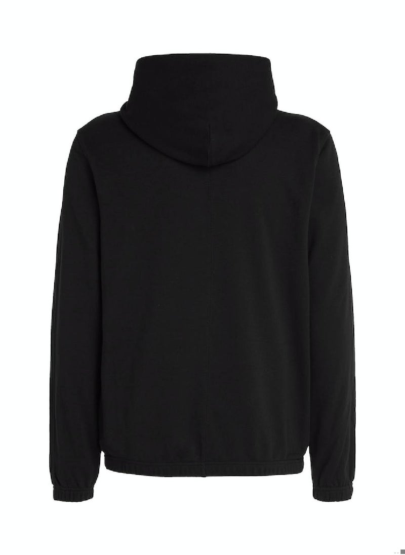 CALVIN KLEIN Calvin Klein Men's Hoody - Long Sleeves - Sportswear - Cotton Sweatshirt, Black  - Image 5