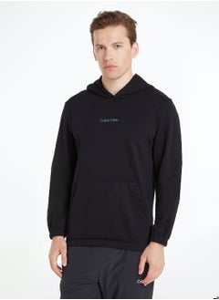 CALVIN KLEIN Calvin Klein Men's Hoody - Long Sleeves - Sportswear - Cotton Sweatshirt, Black  - Image 1