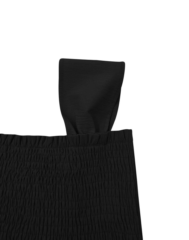 Bingerlily Girls Summer Casual Tops Square Neck T Shirts Cute Smocked Top Tees Black - Image 4