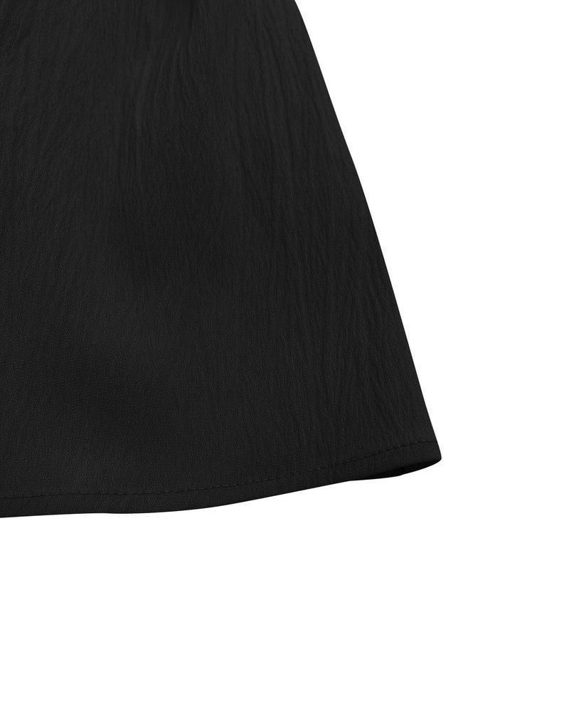 Bingerlily Girls Summer Casual Tops Square Neck T Shirts Cute Smocked Top Tees Black - Image 5