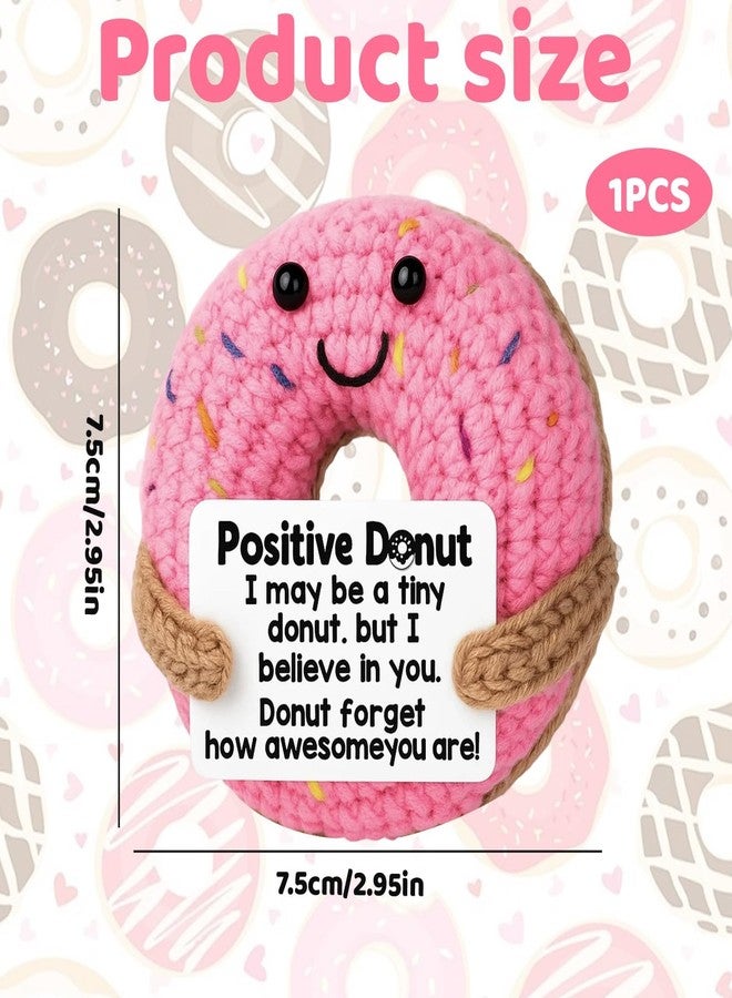 BCNJEPIN Crochet Toys, Handmade Crochet Doll, 7.5cm*7.5cm Cute Toys for Babies, Girls, Home and Office Decor, Study Table Decor, Emotional Support Gifts, Cute Pink Donut Design - Image 2
