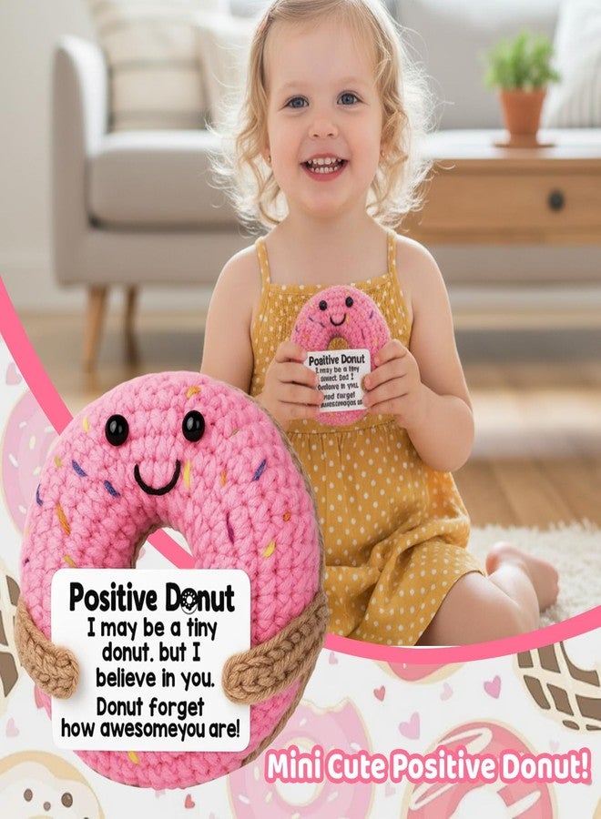 BCNJEPIN Crochet Toys, Handmade Crochet Doll, 7.5cm*7.5cm Cute Toys for Babies, Girls, Home and Office Decor, Study Table Decor, Emotional Support Gifts, Cute Pink Donut Design - Image 5