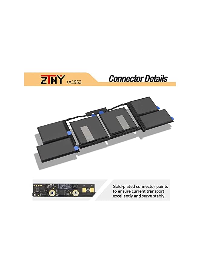 ZTHY A1953 Laptop Battery For Macbook Pro 15" Touch Bar A1990 Emc 3215 3359 Bto Cto Mid 2018 2019 Mv902Ll/A Mv912Ll/A Mv922Ll/A Mv932Ll/A Mv942Ll/A Mv952Ll/A Mv962Ll/A Mv972Ll/A Mv902B/A Mv912B/A - Image 4