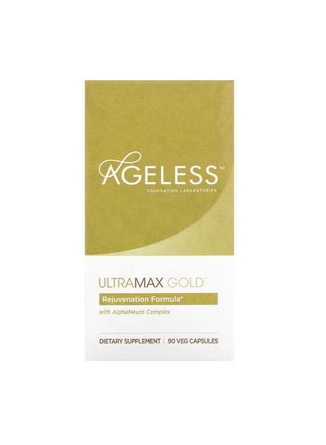 Ageless Foundation Laboratories UltraMax Gold with AlphaNeuro Complex 90 Veg Capsules - Image 1