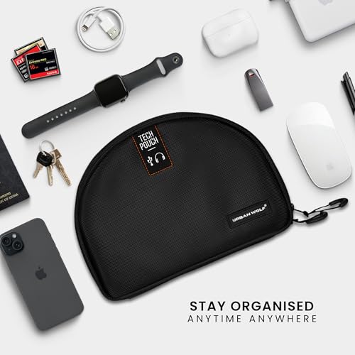 Urban Wolf Tech Pouch: The All-in-One Waterproof Travel Organizer for Cables, Adapters, Chargers, Power Banks, SD Cards, Hard Drives and other Tech essentials-Portable zippered Gadgets Organizer - Image 5