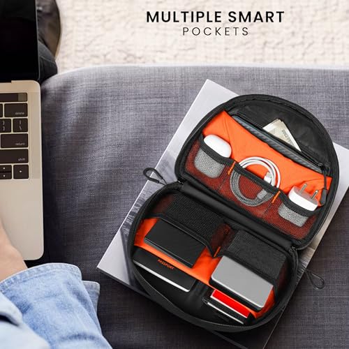 Urban Wolf Tech Pouch: The All-in-One Waterproof Travel Organizer for Cables, Adapters, Chargers, Power Banks, SD Cards, Hard Drives and other Tech essentials-Portable zippered Gadgets Organizer - Image 4