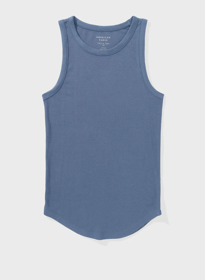 American Eagle Crew Neck Knitted Tank Top