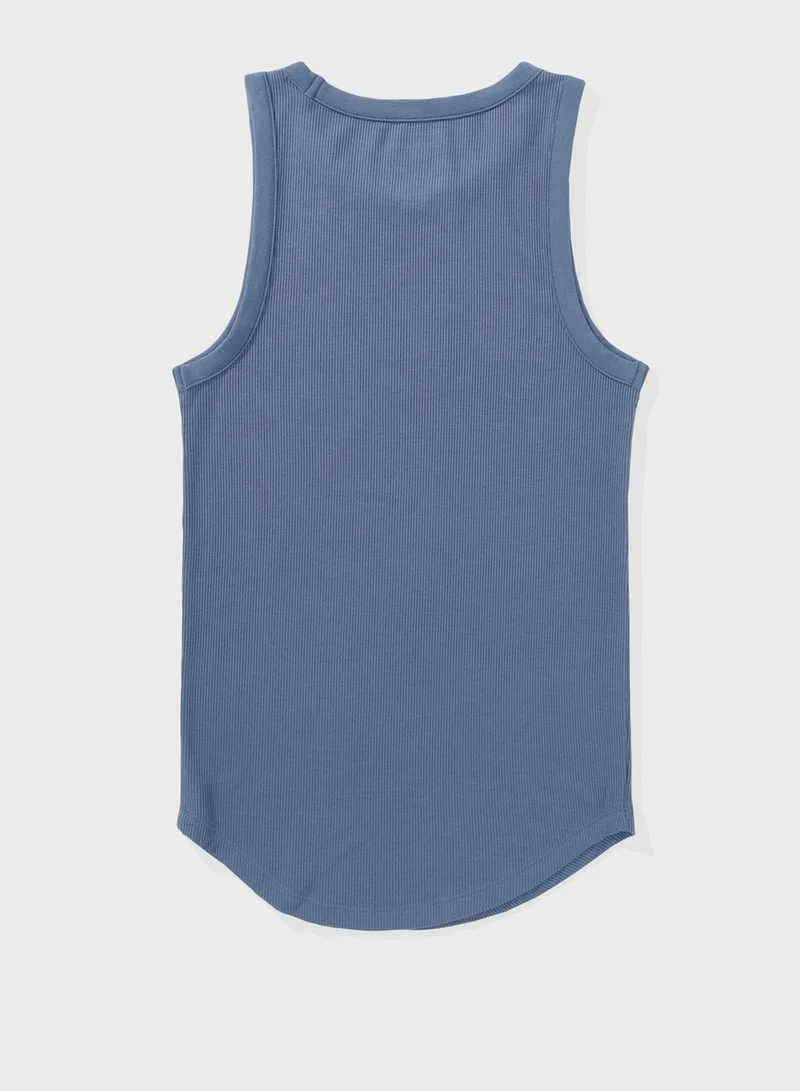 American Eagle Crew Neck Knitted Tank Top