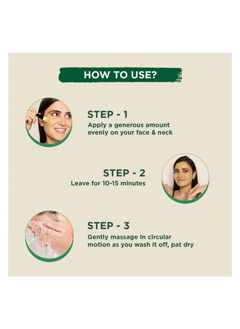 Bella Vita Bella Vita Organic INSTABRIGHT Face Pack for DeTan, Glowing Skin, Oil Control, Acne, Pimples, Blemishes, Pigmentation & Skin Brightening, 100 gm  - Image 5