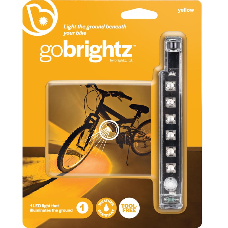 Brightz GoBrightz LED Bike Frame Light Yellow Cool Underglow Bike Light for Riding at Night Bicycle Scooter Stroller Stocking Stuffers for Boys Girls Teens Ages 5 6 7 8 9 10 11 12 13 - Image 2