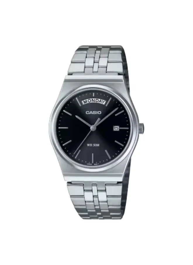 كاسيو Men's Stainless Steel Analog Watch MTP-B146D-1AVDF - 35 mm