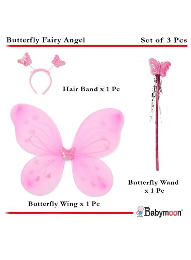BabyMoon Butterfly Fairy Angel Costumes Baby Wings Photography Props - Set of 3 - Image 3