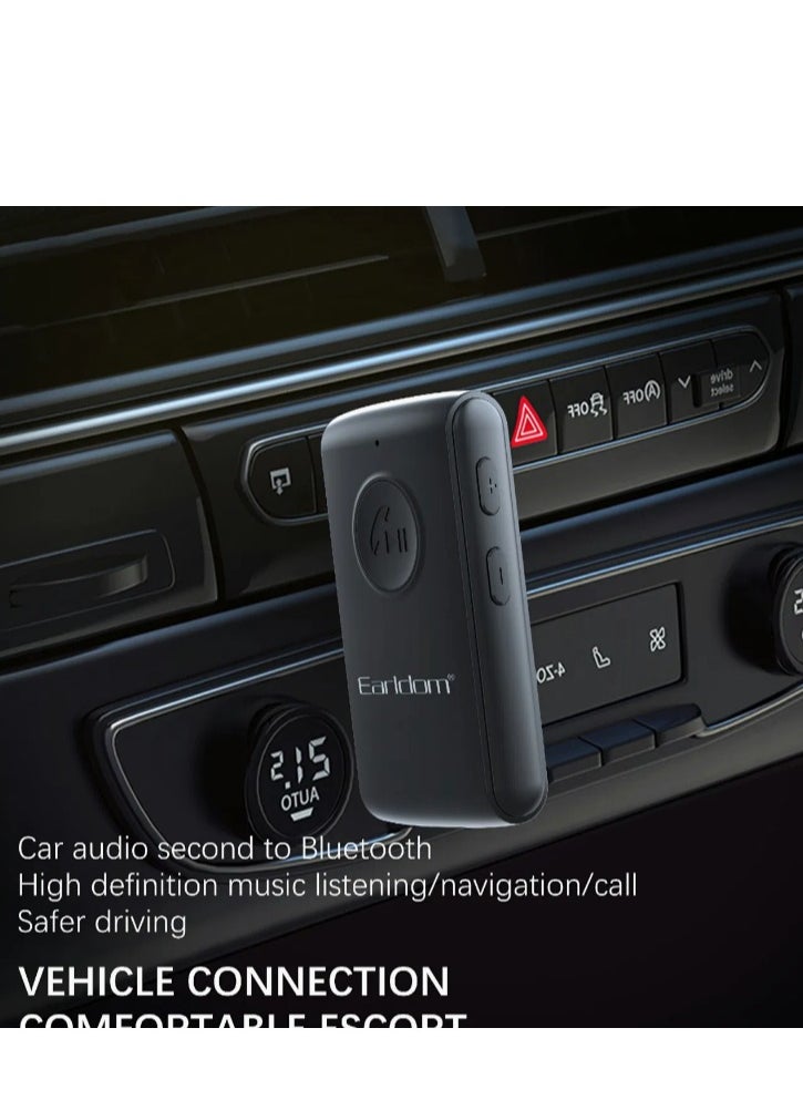 ELTRAZONE ET-BR02 Bluetooth 5.3 Adapter – Hands-Free Call 3.5mm AUX Car Audio Stereo Receiver for Speakers and More  - Image 3