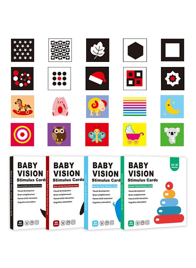 Baby Visual Cards, Waterproof Baby Flashcards, Rich Colors, Promote Baby Brain Development  - Image 1