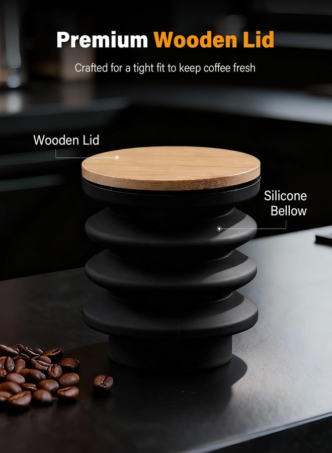 SHARDOR 64mm Coffee Grinder Single Dose Hopper, Silicone Bellow with Wooden Lid for Easy Cleaning and Single Dosing - Image 3