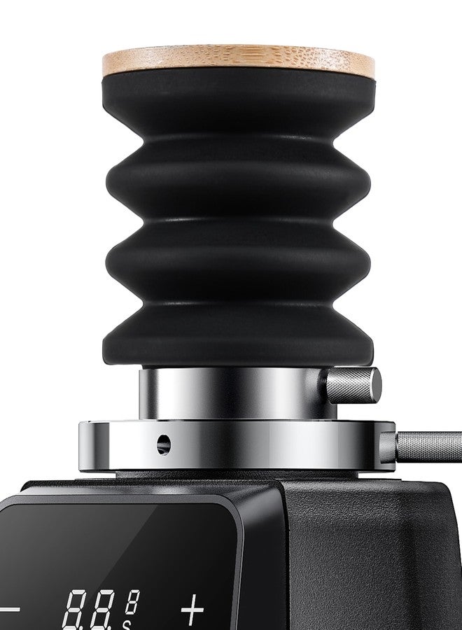 SHARDOR 64mm Coffee Grinder Single Dose Hopper, Silicone Bellow with Wooden Lid for Easy Cleaning and Single Dosing - Image 1