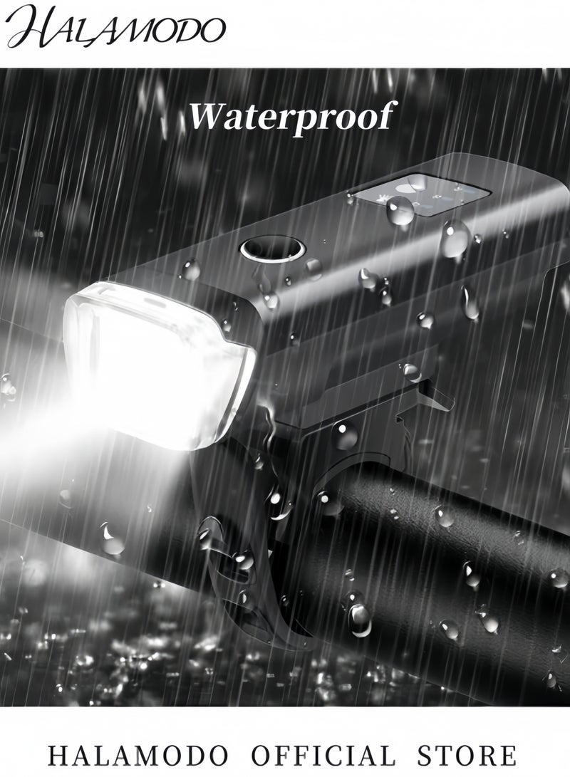 HALAMODO Bike Lights High Lumens with Quick Release Strap Light Bracket Super Bright Bicycle Light Battery-Powered Bike Light Waterproof Bike Front Light with Sensing Function for Road & Mountain & Night Riding - Image 4