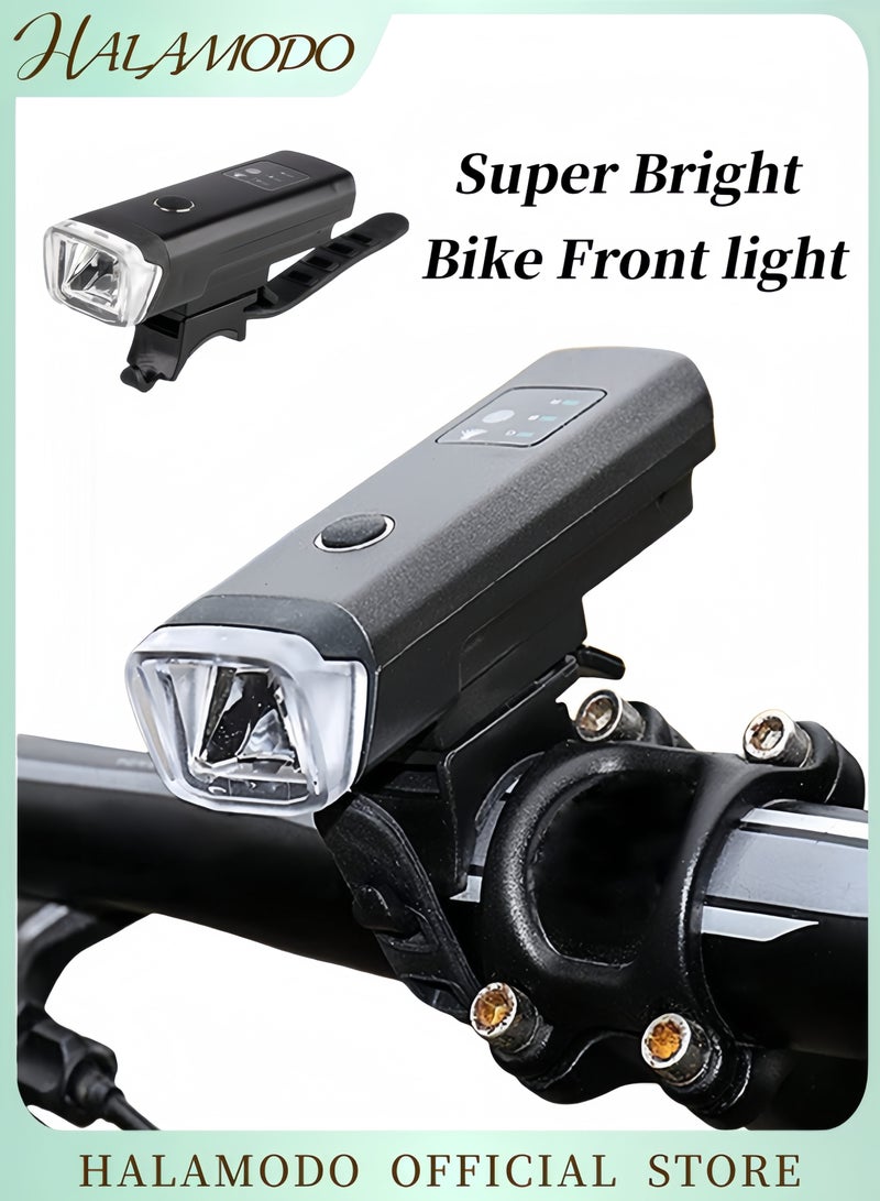 HALAMODO Bike Lights High Lumens with Quick Release Strap Light Bracket Super Bright Bicycle Light Battery-Powered Bike Light Waterproof Bike Front Light with Sensing Function for Road & Mountain & Night Riding  - Image 1