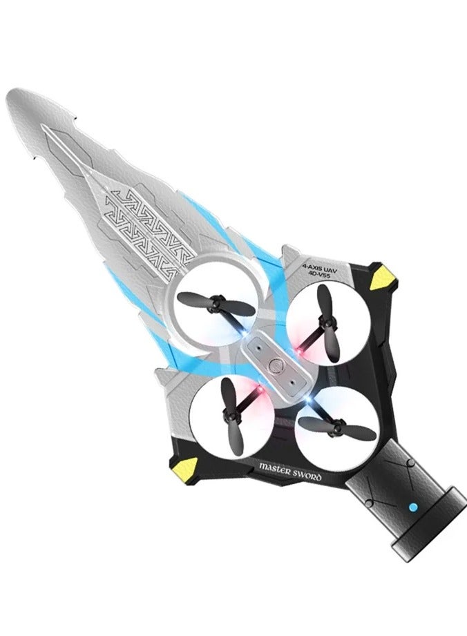 Toy Box Remote Control Flying Sword Aircraft with Cool LED Light, No Camera - Assorted - Image 1