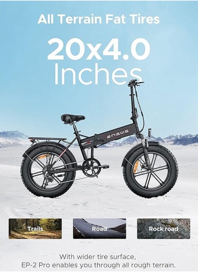 ENGWE - ENGWE EP-2 Pro Fast Long Duration Electric Folding Bike 750W Black - Image 1