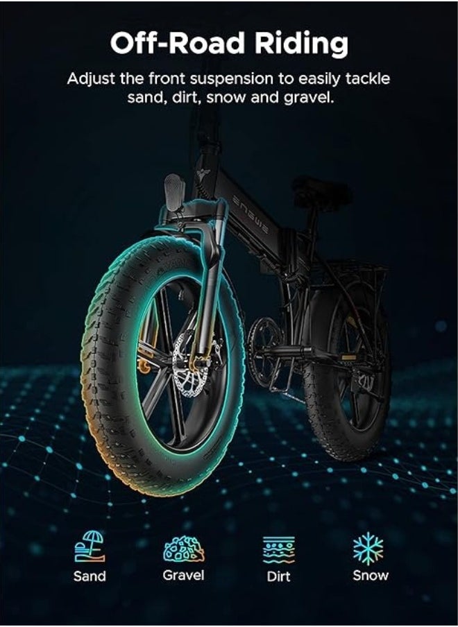ENGWE - ENGWE EP-2 Pro Fast Long Duration Electric Folding Bike 750W Black - Image 1