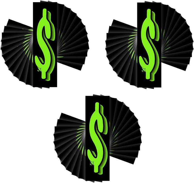 VERSA-TAGS 36 x ($) Car Number Stickers - Fluorescent Green and Black, 7.5'' Pricing Stickers for Car Dealers - Image 1