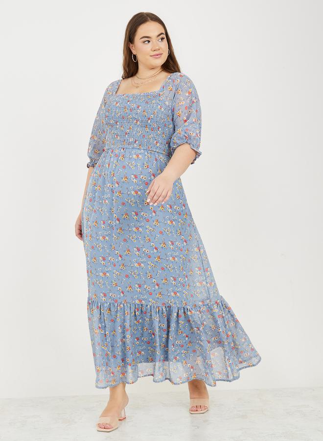 Styli Floral Print Maxi Dress - Image 1