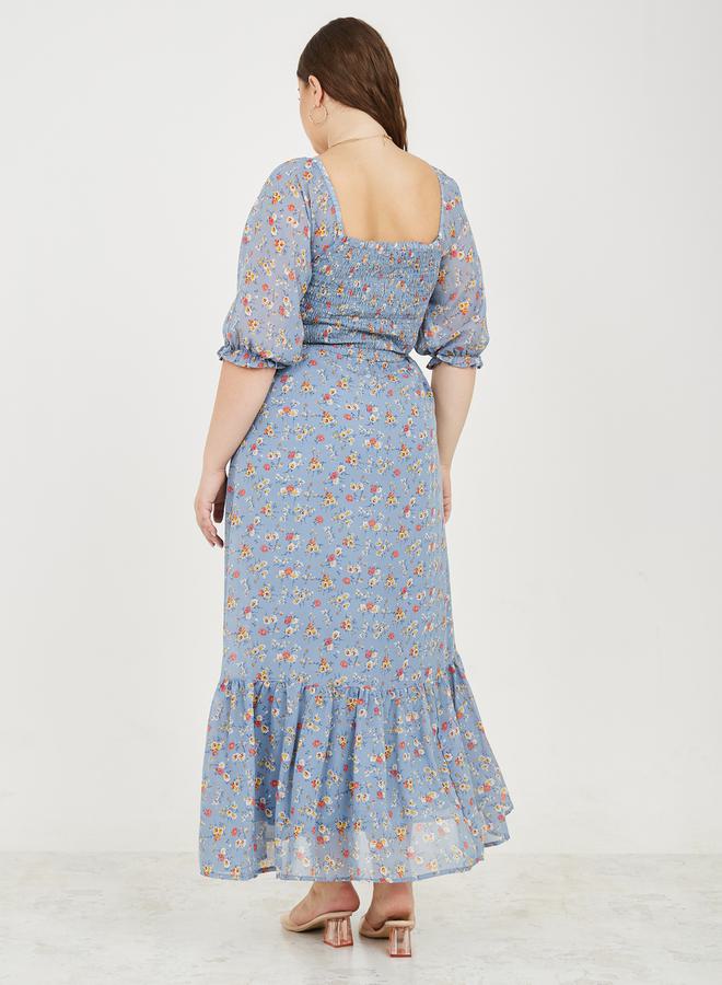 Styli Floral Print Maxi Dress - Image 4