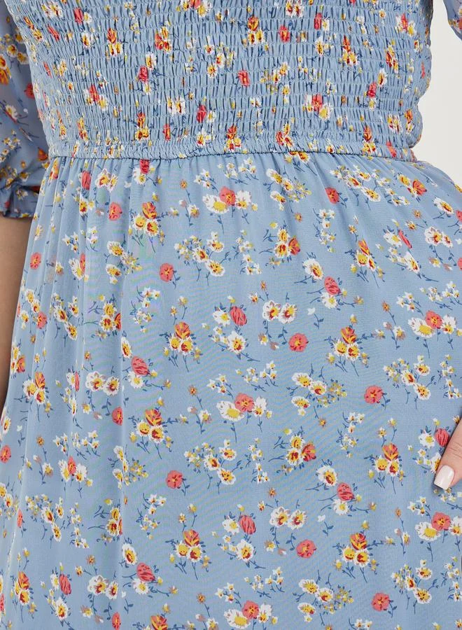 Styli Floral Print Maxi Dress