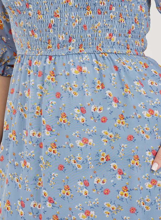 Styli Floral Print Maxi Dress - Image 3