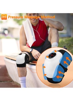 SYOSI Knee Massager Cordless Knee Massager with Vibration and Infrared Heating Function Red Light Electric Knee Massager 3 Adjustable Vibrations Air Pressure and Heating Modes 5 Levels of Timing  - Image 4
