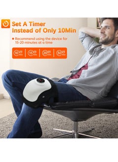SYOSI Knee Massager Cordless Knee Massager with Vibration and Infrared Heating Function Red Light Electric Knee Massager 3 Adjustable Vibrations Air Pressure and Heating Modes 5 Levels of Timing  - Image 3