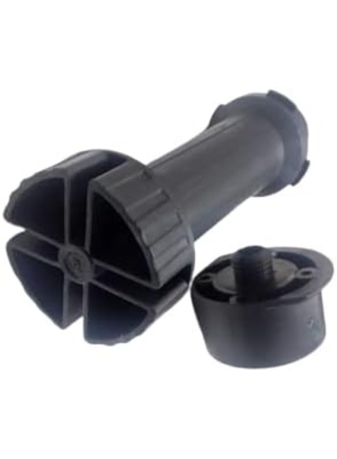 Royal Apex Kitchen Plastic Furniture Legs Adjustable Black Thick Pvc Furniture Feet 14Cm / 5.5Inch Set Of 4 - Image 2