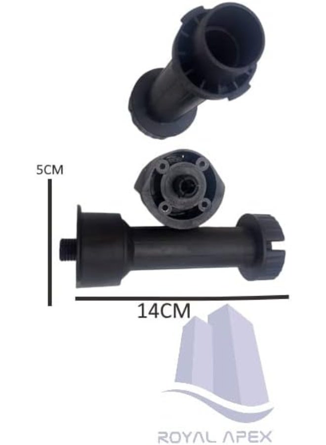 Royal Apex Kitchen Plastic Furniture Legs Adjustable Black Thick Pvc Furniture Feet 14Cm / 5.5Inch Set Of 4 - Image 3