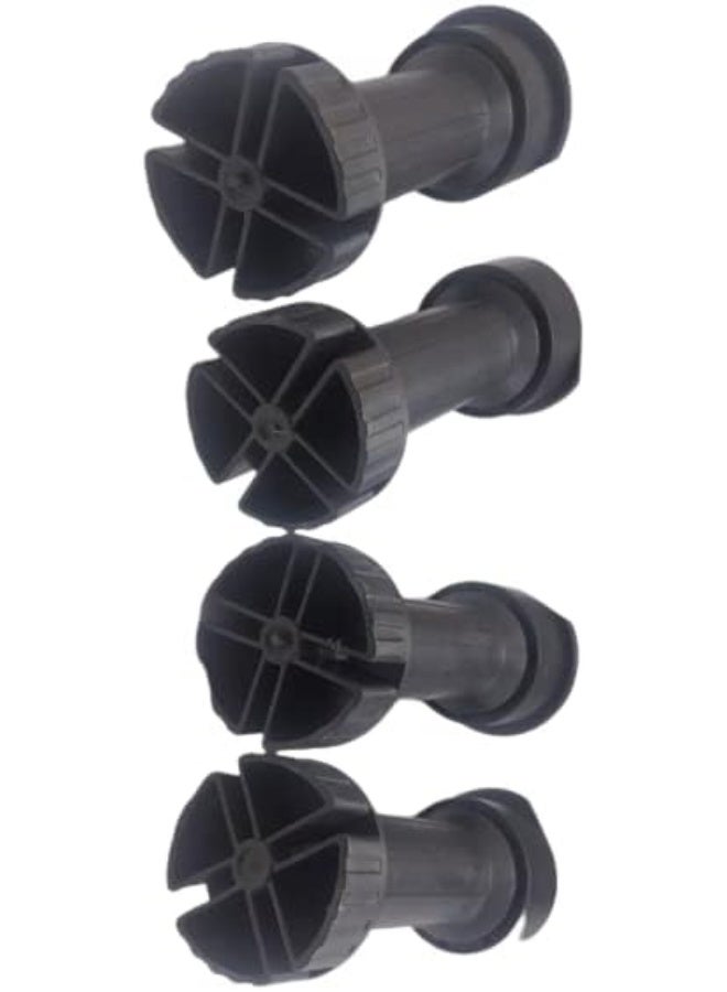 Royal Apex Kitchen Plastic Furniture Legs Adjustable Black Thick Pvc Furniture Feet 14Cm / 5.5Inch Set Of 4 - Image 4