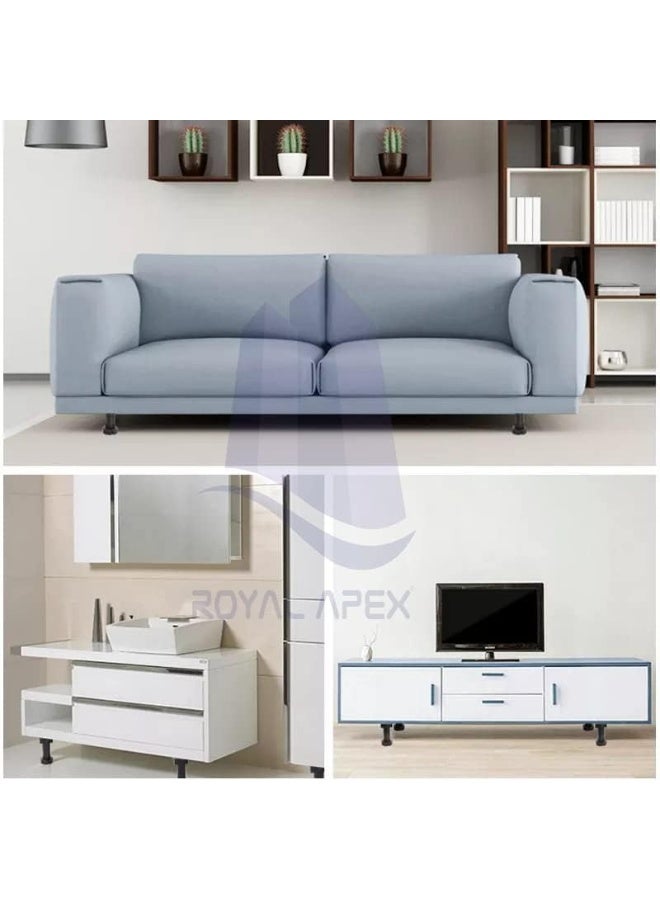 Royal Apex Kitchen Plastic Furniture Legs Adjustable Black Thick Pvc Furniture Feet 14Cm / 5.5Inch Set Of 4 - Image 5