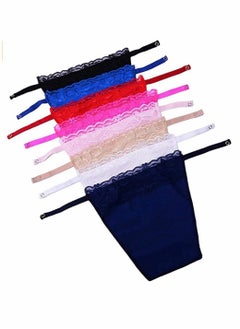 8 pcs Lady Lace Camisole Clip-on Mock Snappy Bra, Insert Overlay Modesty Panel Vest