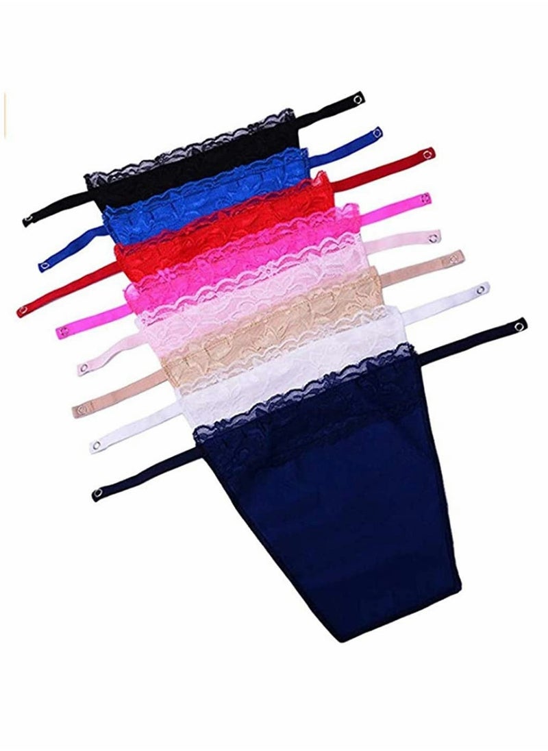 SYOSI - 8 pcs Lady Lace Camisole Clip-on Mock Snappy Bra, Insert Overlay Modesty Panel Vest - Image 1