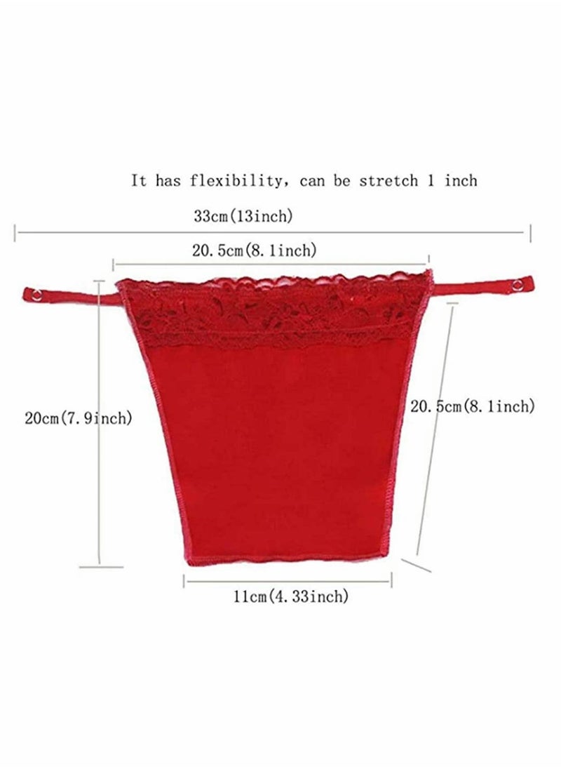 SYOSI - 8 pcs Lady Lace Camisole Clip-on Mock Snappy Bra, Insert Overlay Modesty Panel Vest - Image 1