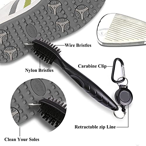 VIVIDLY Microfiber Waffle Pattern Tri-fold Golf Towel Set | Golf Club Brush| Golf Divot Tool - Image 5
