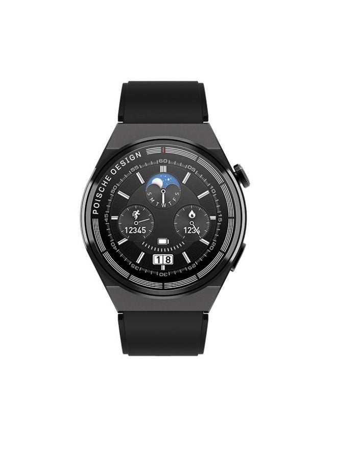 AROAQ Porsche Design GT3 MAX Smartwatch 1.45″ HD Round Display, BP Monitor, SpO2, NFC, Heart Rate, Fitness Tracker, Waterproof – Black - Image 2