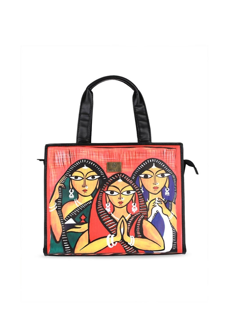 Black Tribal Naari Digital Print Tote Bag - pzsku/ZAA2E57B7451267C1F314Z/45/_/1741093628/e4db1f03-72d3-442b-8ade-c37c06c39fbf