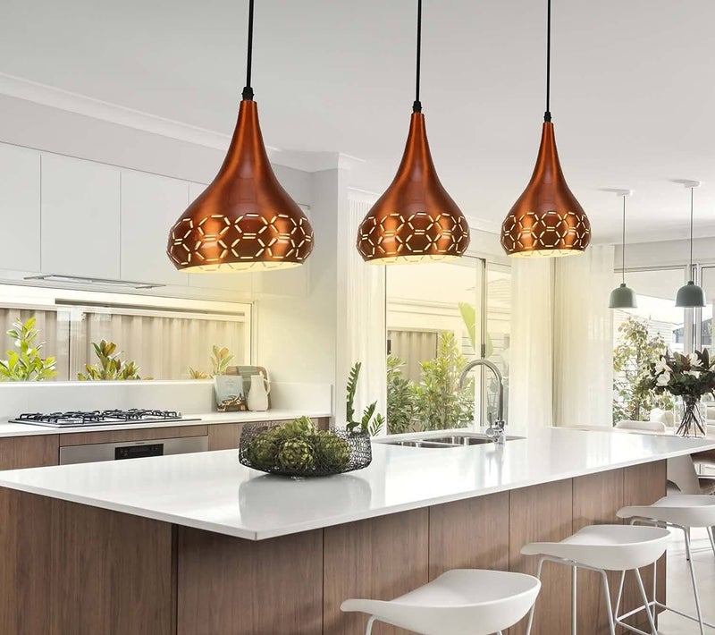 Lyse Decor Hanging Lights, Ceiling Lamps for Living Room, Hanging Lamps for Home Decoration, Pendant Lamps for Restaurants and Cafe (Pack of 3) - Image 2