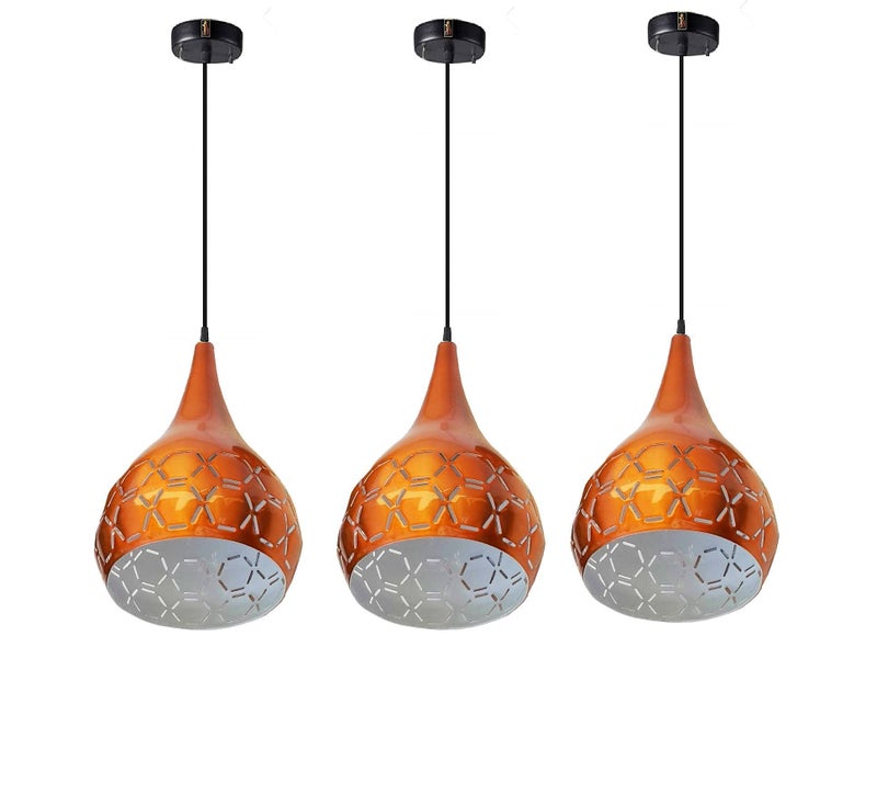 Lyse Decor Hanging Lights, Ceiling Lamps for Living Room, Hanging Lamps for Home Decoration, Pendant Lamps for Restaurants and Cafe (Pack of 3) - Image 3