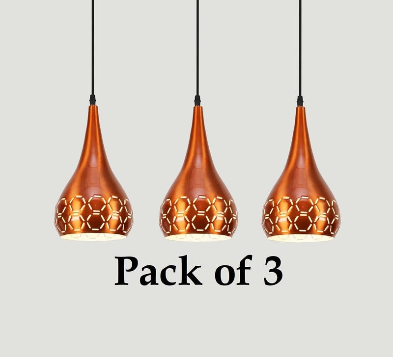 Lyse Decor Hanging Lights, Ceiling Lamps for Living Room, Hanging Lamps for Home Decoration, Pendant Lamps for Restaurants and Cafe (Pack of 3) - Image 4