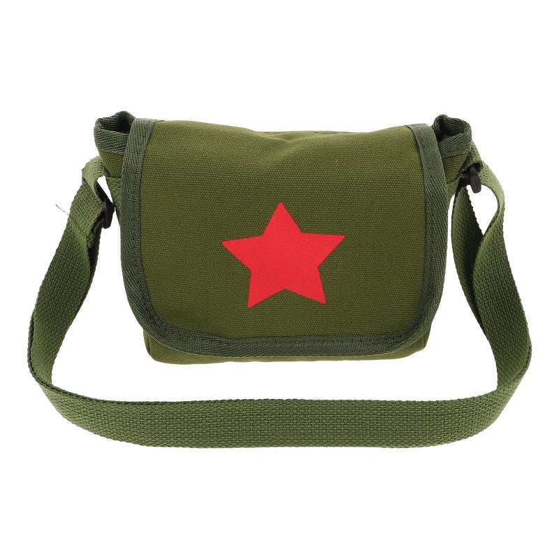 Kids Crossbody Bag Canvas Shoulder Bag For Boys And Girls Vintage Star Design Lightweight School Bag For Daily Use And Outdoor Activities - Image 5